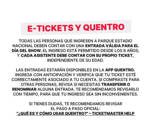 E-ticket y Quentro