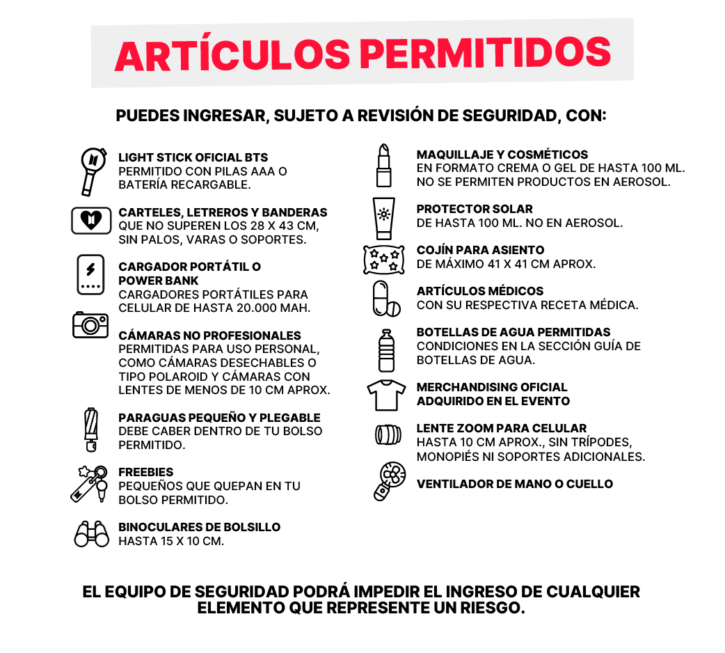 Artículos Permitidos