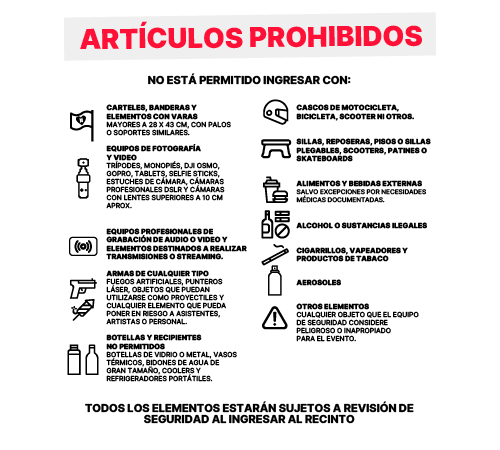 Artículos Prohibidos