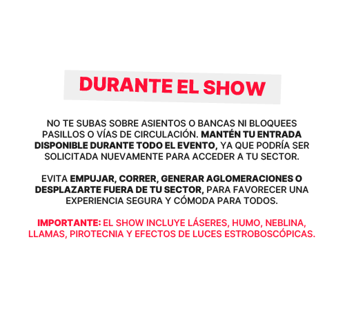 Durante el show